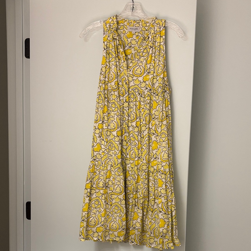 Floral Yellow and White Mini Dress